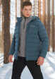 Ультралегкий пуховик мужской Columbia Drift Peak Stretch Down Hooded Jacket, Голубой1  - превью