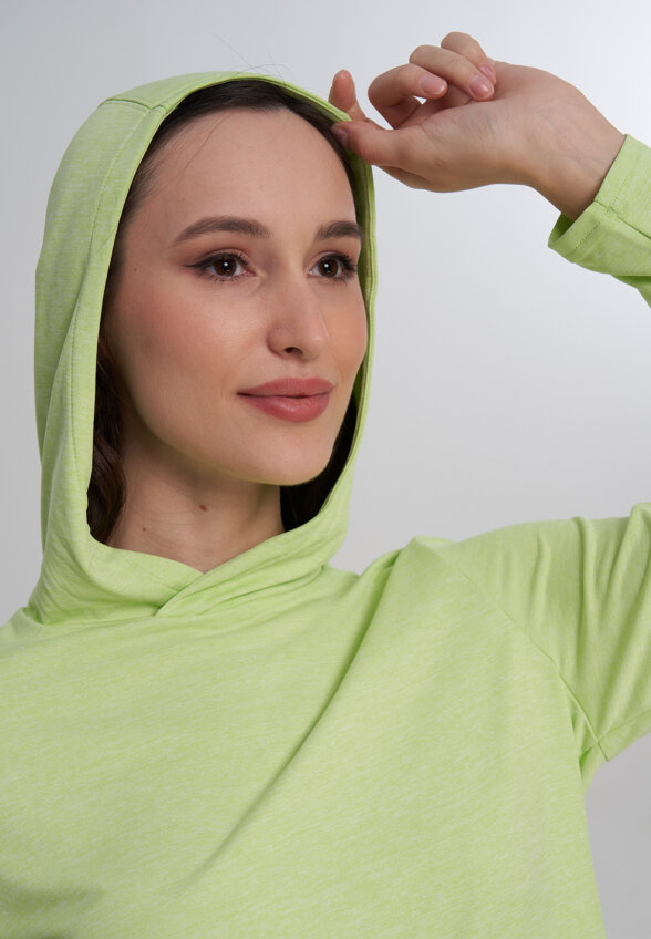 Худи женское Mountain Hardwear Sunblocker Long Sleeve Hoody, Зеленый