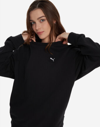 Свитшот женский PUMA Ess Elevated Comfort, Черный женщинам