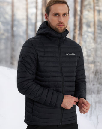 Ультралегкий пуховик мужской Columbia Powder Pass Hooded Jacket, Черный женщинам