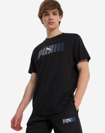 Футболка мужская PUMA Ess Logo Lab, Черный женщинам