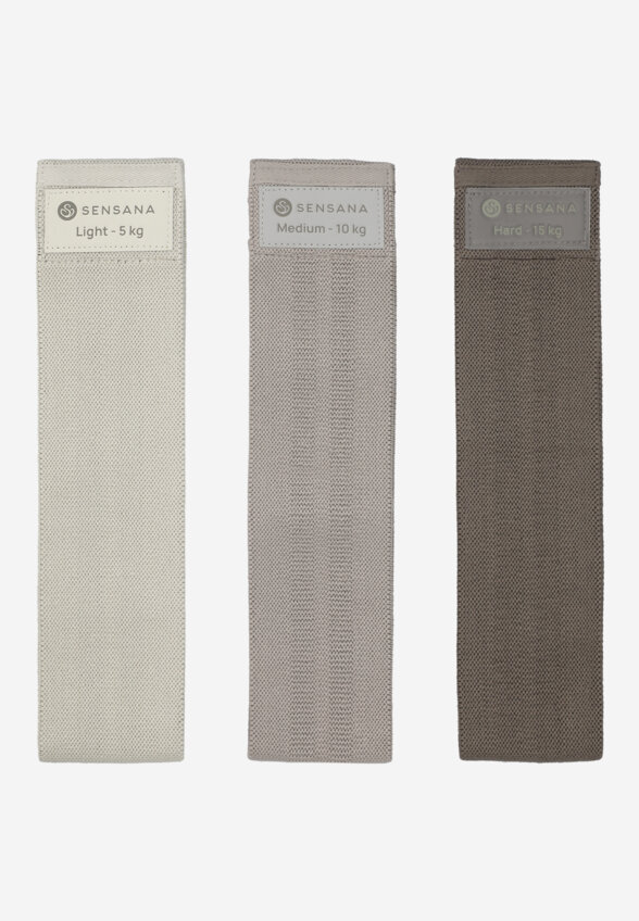 Набор силовых тканевых лент Sensana, 3 шт, Серый