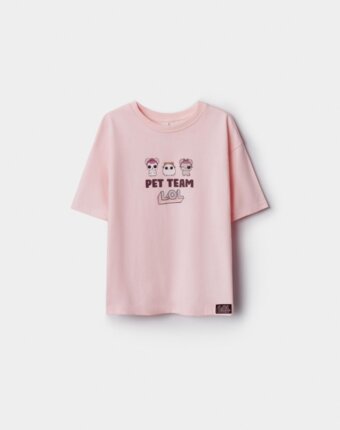 Футболка оверсайз для девочек из коллекции SELA × L.O.L. детям