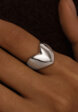 Серебряное регулируемое кольцо в форме сердца MIESTILO MIE1  - превью