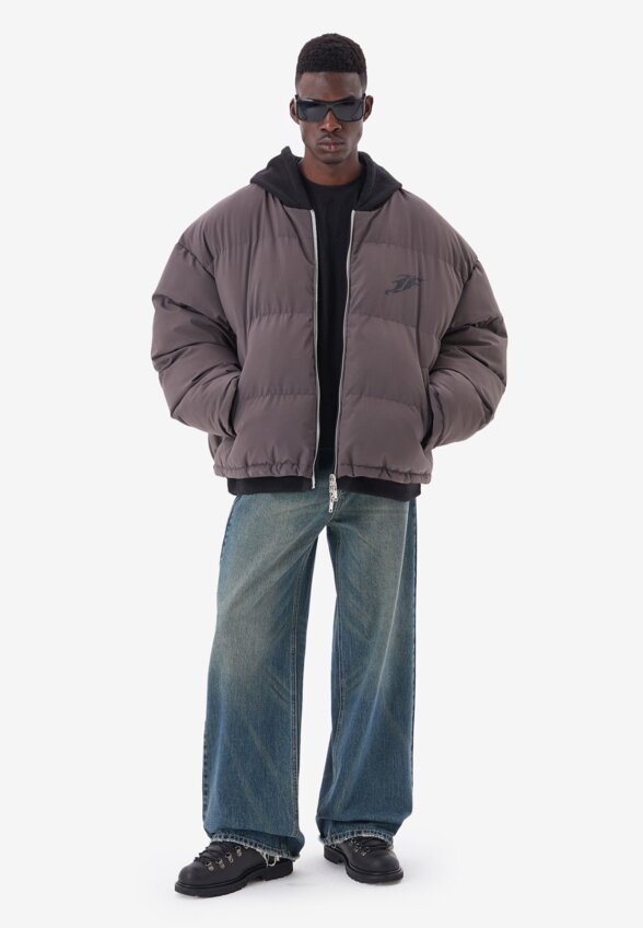 Бомбер зимний двусторонний Reversible Grey FABLE