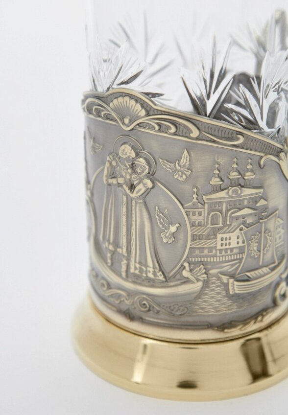 Стакан с подставкой Кольчугинский мельхиор