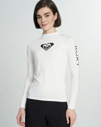 Рашгард женский Roxy Whole Hearted, Белый женщинам