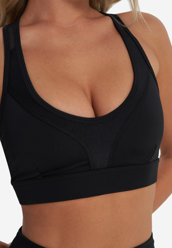 Топ бра спортивный Demix ActiveMove Dance Mesh Bra, Черный