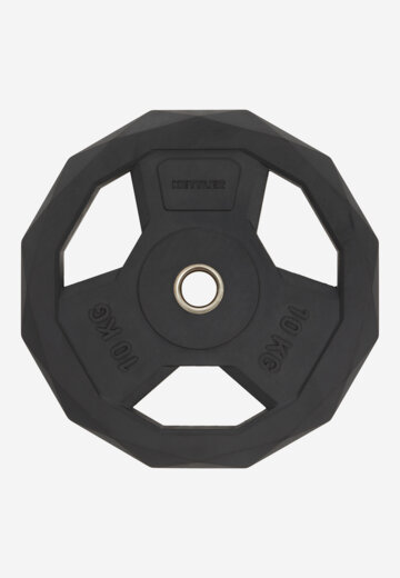 Диск чугунный обрезиненный KETTLER, 10 кг, Черный