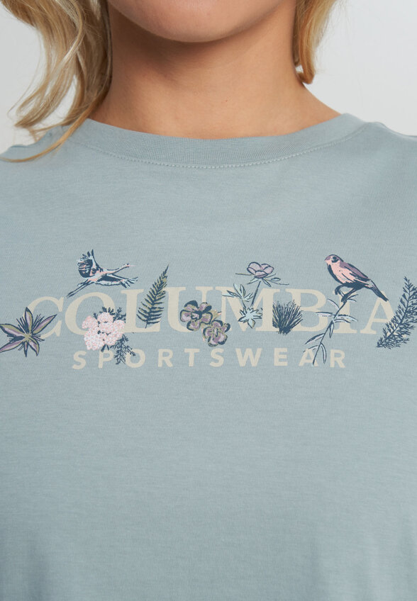 Футболка женская Columbia Rolling Bend Graphic Relaxed Crop SS, Голубой