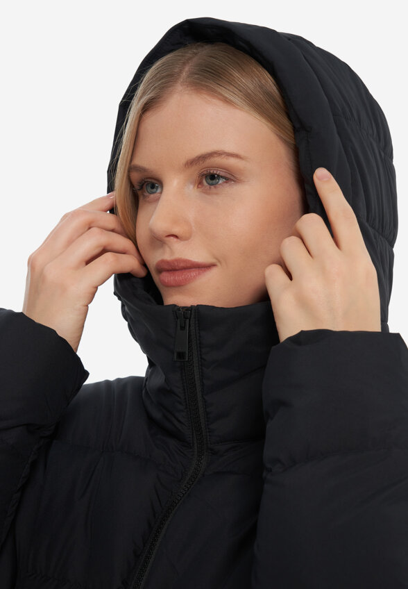 Пальто пуховое женское Jack Wolfskin Frozen Palace, Черный