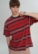 Футболка мужская Vans LX Pique Stripe SS, Красный2  - превью