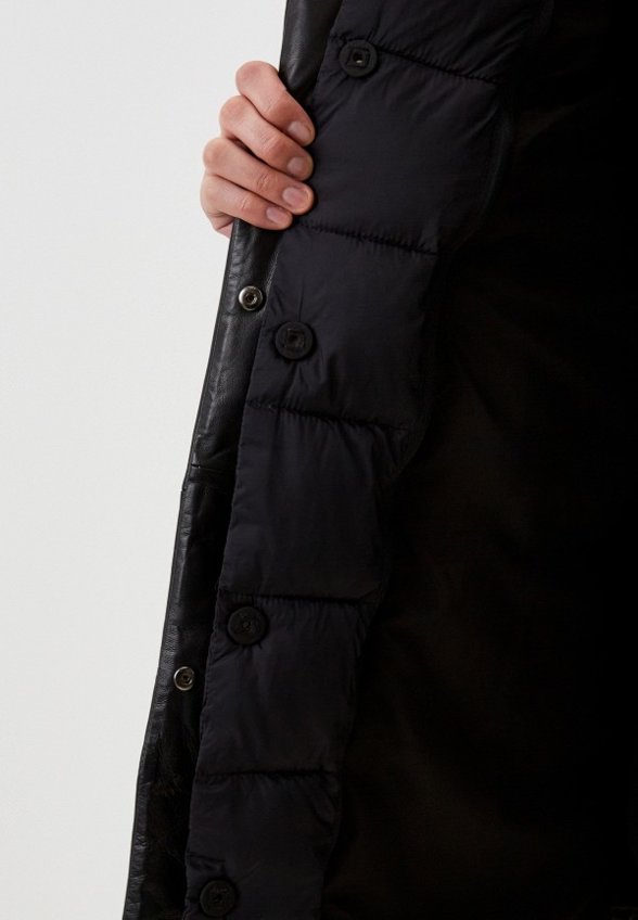 Куртка кожаная утепленная Снежная Королева