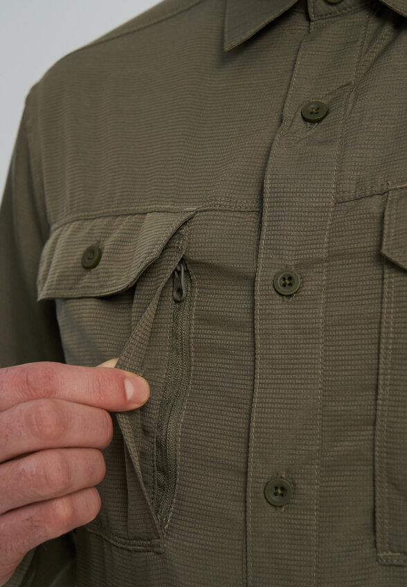 Рубашка мужская Mountain Hardwear Canyon Long Sleeve Shirt, Зеленый