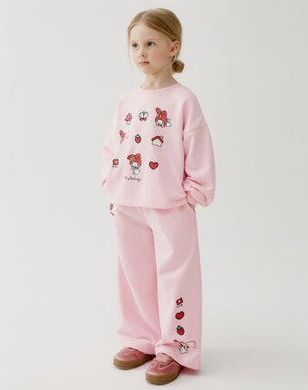 Широкие брюки с принтом Hello Kitty My Melody для девочек детям