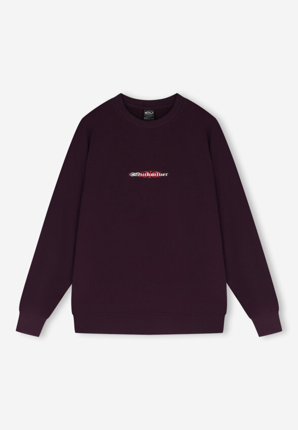 Свитшот мужской оверсайз Quiksilver Mercury Trident Crew, Красный
