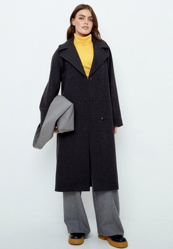 Пальто двубортное Rozhkova