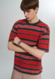 Футболка мужская Vans LX Pique Stripe SS, Красный3  - превью