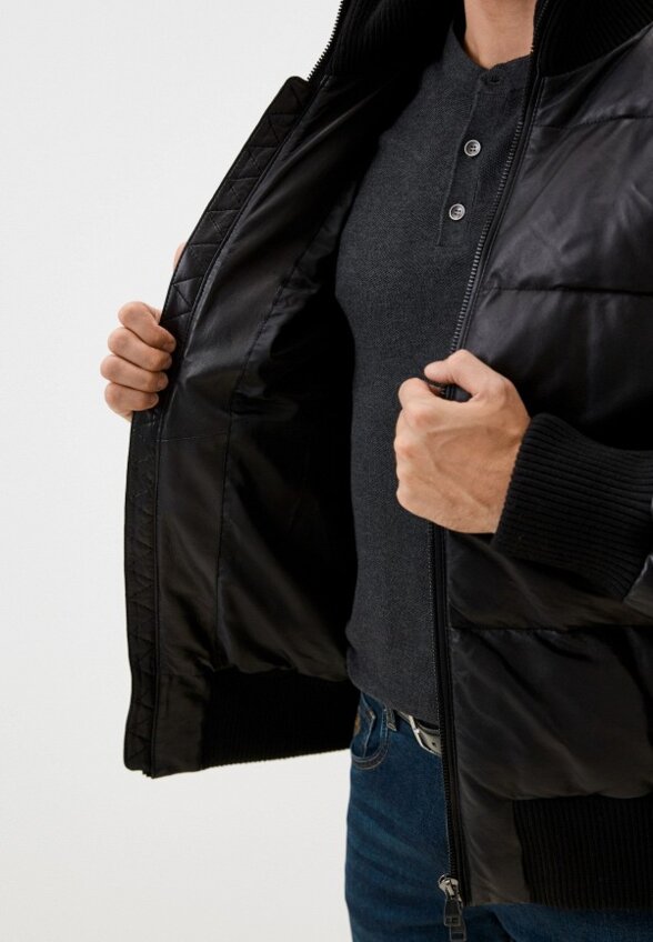 Куртка кожаная утепленная Al Franco