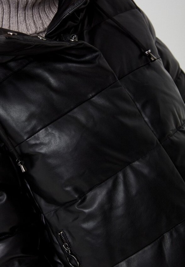 Куртка кожаная утепленная Снежная Королева