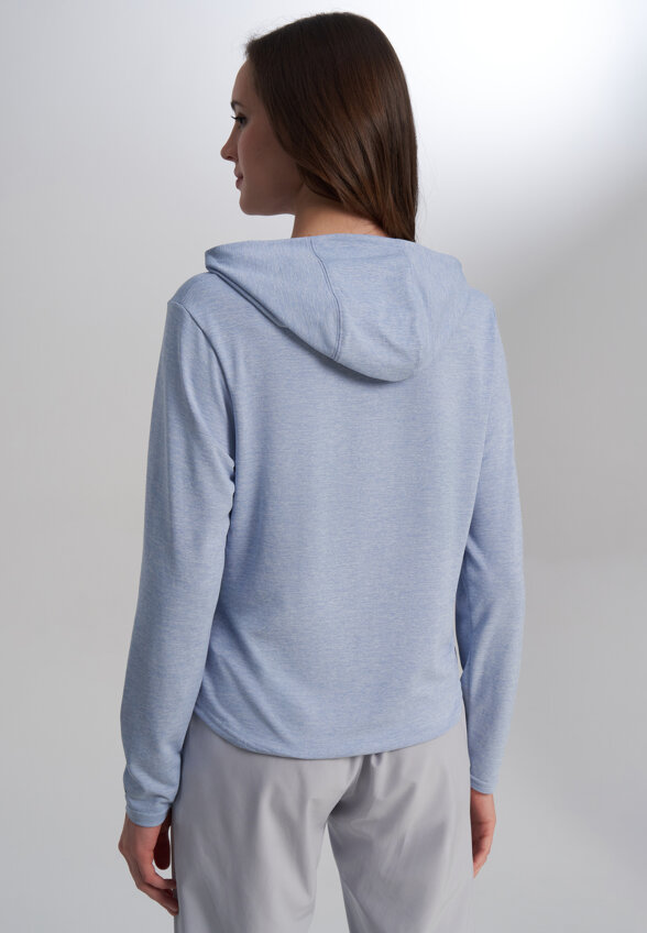 Худи женское Mountain Hardwear Sunblocker Long Sleeve Hoody, Голубой