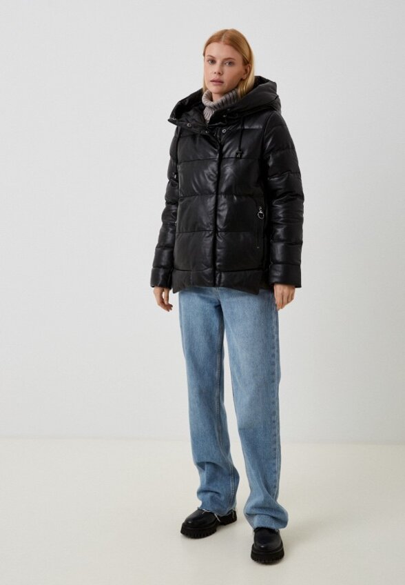 Куртка кожаная утепленная Снежная Королева