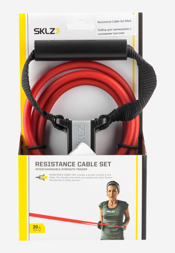 Набор для тренировок с силовыми тросами (среднее) SKLZ, Красный