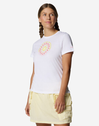 Футболка женская Columbia Ruby Springs Graphic Fitted Ss, Белый женщинам