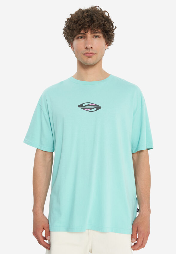 Футболка мужская оверсайз Quiksilver Global Heat, Голубой