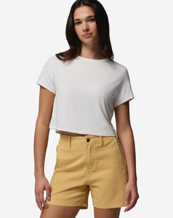 Футболка женская Columbia Parsons Point SS Tee, Бежевый женщинам
