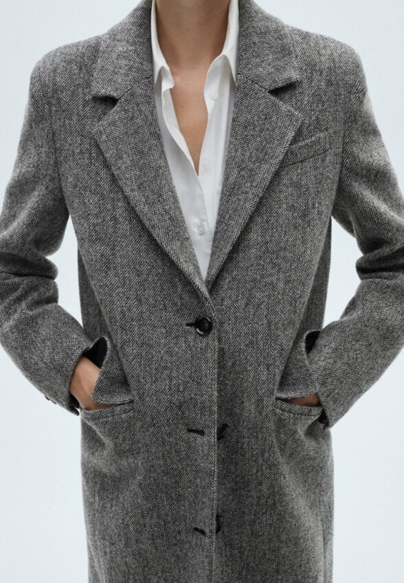 Пальто однобортное Mango