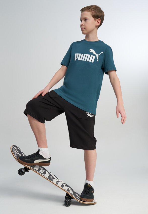 Футболка для мальчиков PUMA Ess No. 1 Logo, Зеленый