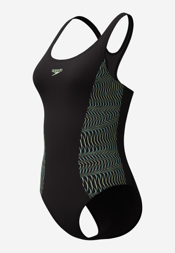 Купальник слитный женский Speedo Placement Medalist, Черный