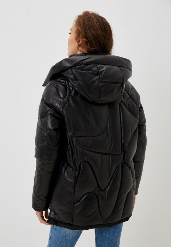 Куртка кожаная утепленная Снежная Королева