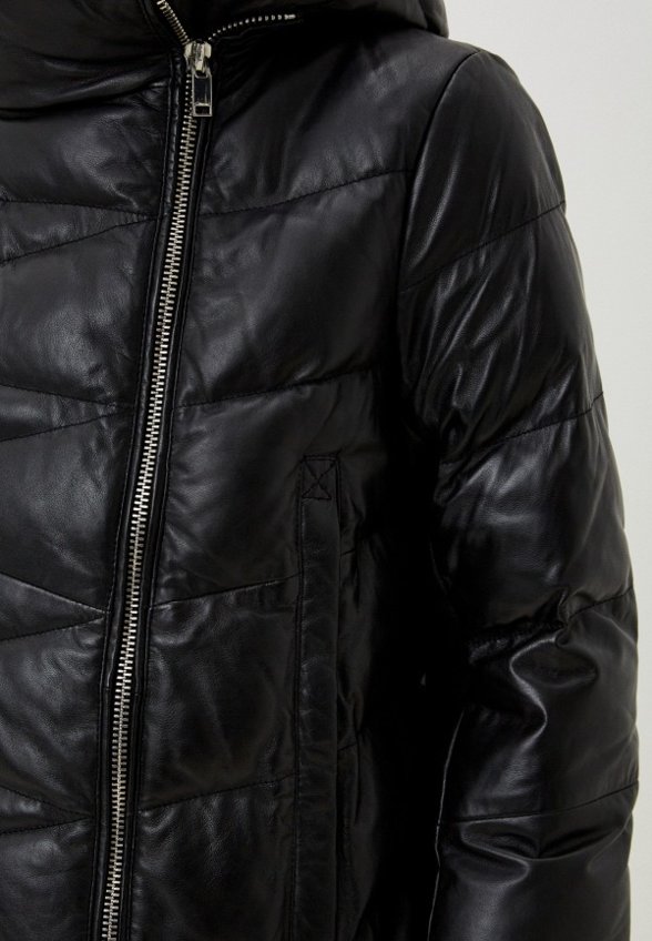 Куртка кожаная утепленная Снежная Королева