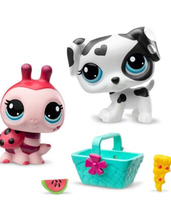 Игровой набор LITTLEST PET SHOP "Пара друзей", далматинец и божья коровка, с аксессуарами детям