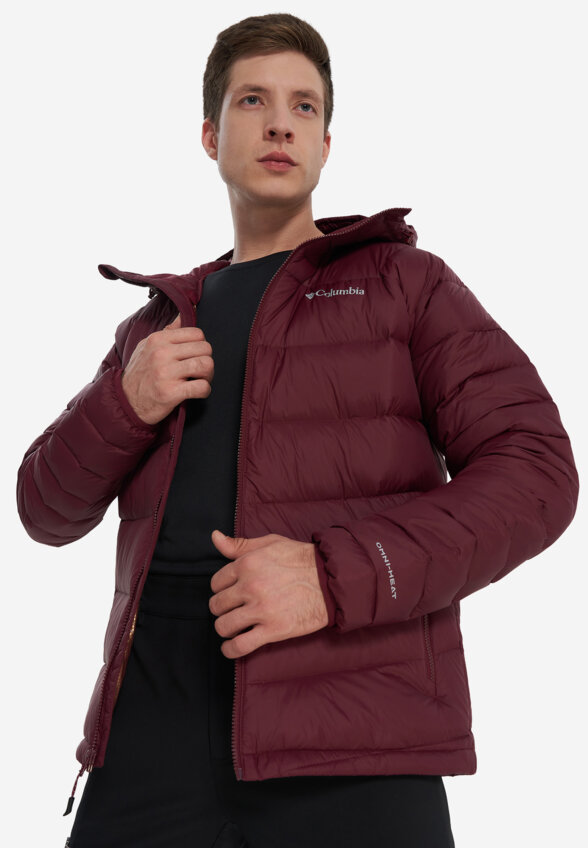 Ультралегкий пуховик мужской Columbia Centennial Creek III Down Hooded Jacket, Красный