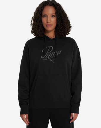 Худи женское PUMA Ess Script, Черный женщинам