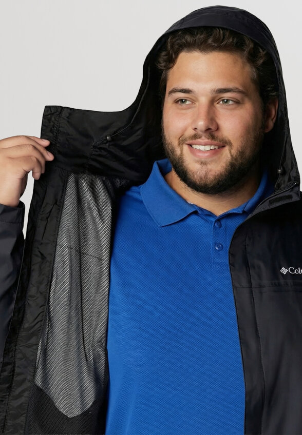Куртка мембранная мужская Columbia Watertight II Jacket, Plus Size, Черный
