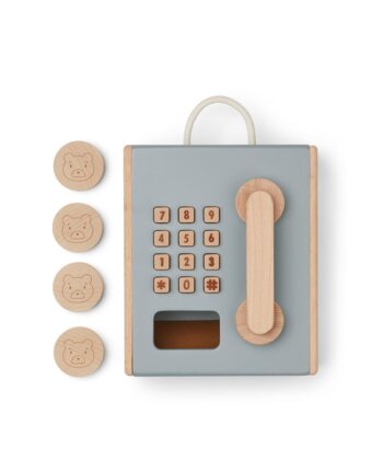 Игрушечный таксофон ЛИВУД (LIEWOOD), мульти микс с голубым детям