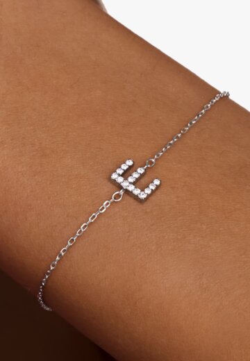 Серебряный браслет с буквой E MIESTILO MIE