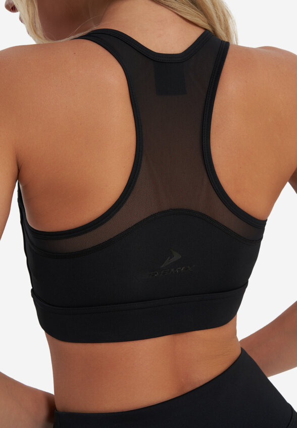 Топ бра спортивный Demix ActiveMove Dance Mesh Bra, Черный