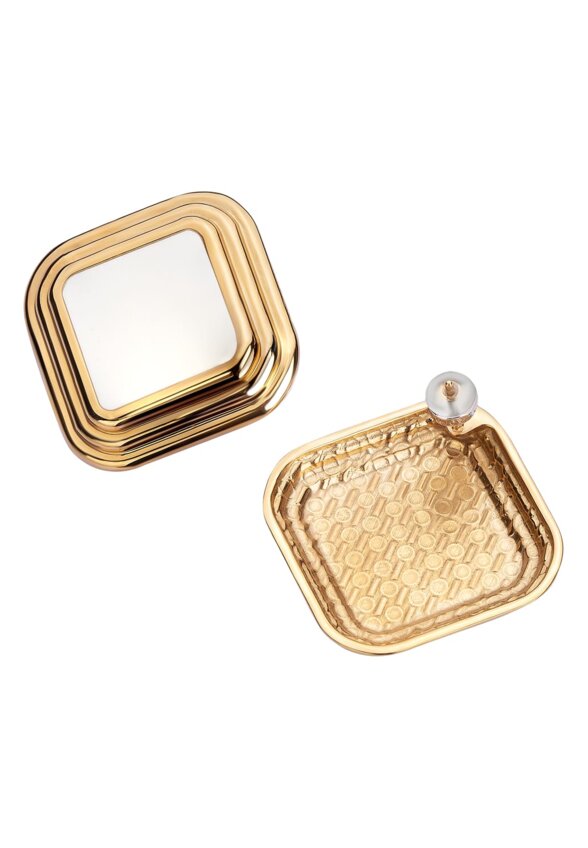 Серьги ВИНТАЖ с белой эмалью MIE