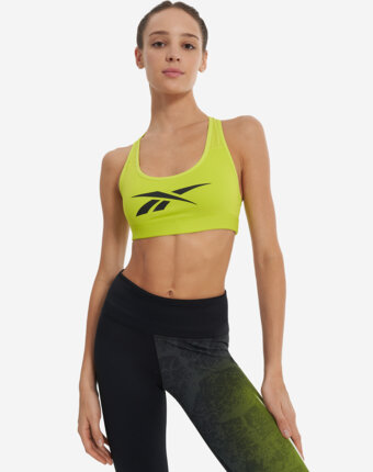 Топ бра спортивный Reebok, Желтый женщинам