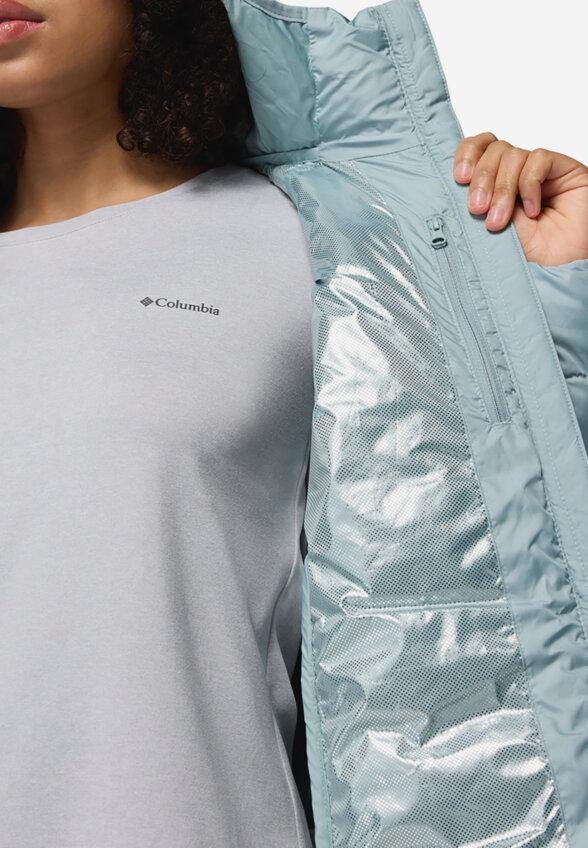 Ультралегкий пуховик женский Columbia Powder Lite II Mid Jacket, Голубой
