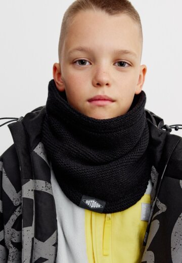 Вязаный снуд с флисовой подкладкой для мальчиков
