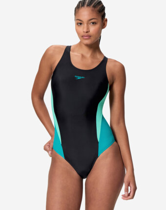 Купальник слитный женский Speedo Splice 2.0, Черный женщинам