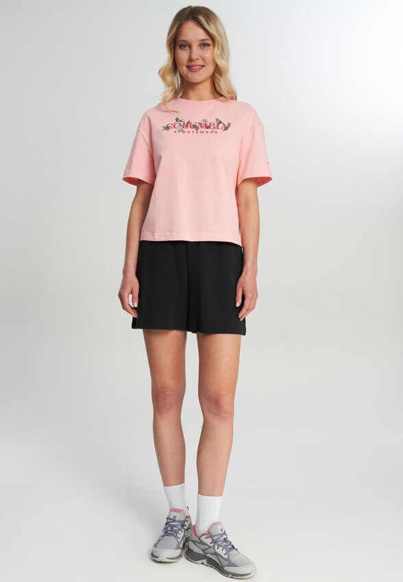 Футболка женская Columbia Rolling Bend Graphic Relaxed Crop SS, Розовый