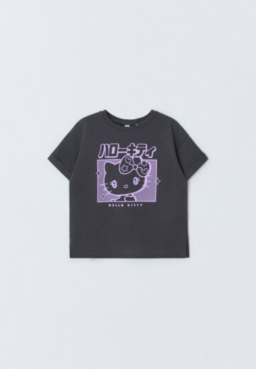 Футболка оверсайз с принтом Hello Kitty для девочек