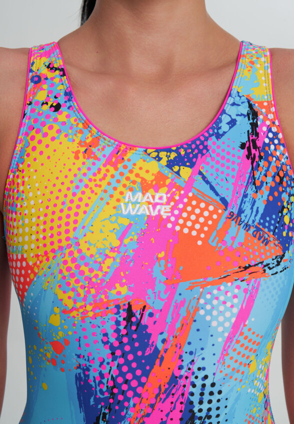 Купальник слитный женский Mad Wave Flex Anti-Chlor N3, Мультицвет